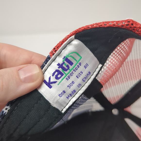 M Snapback Trucker Hat Multicolor OS Adjustable Patriotic Stars &Stripes Katl - Picture 8 of 8